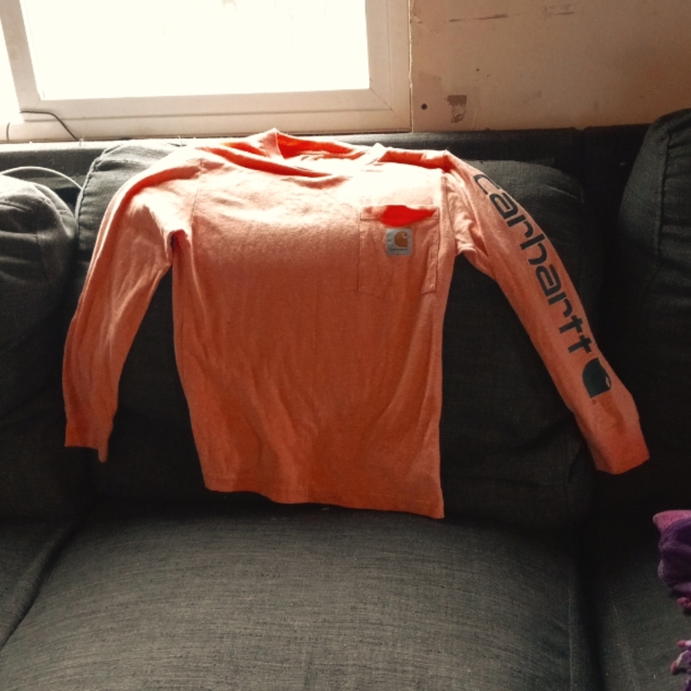 orange kids 8-10 carhartt shirt